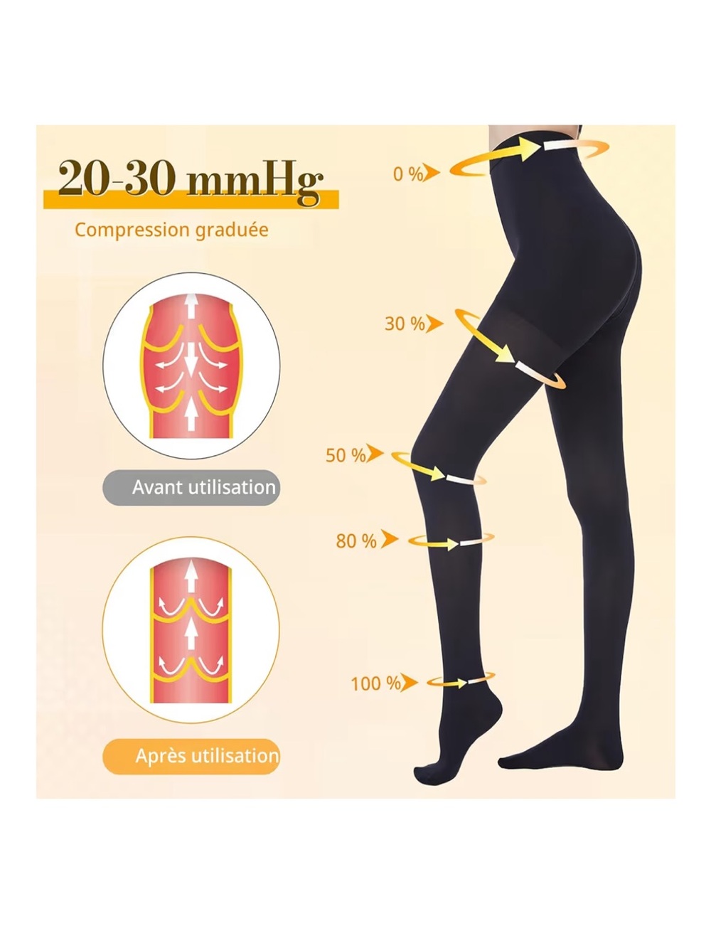Black High-Waist Compression Tights